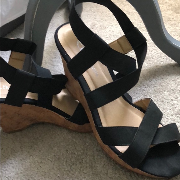 Chinese Laundry Shoes - Chinese Laundry | Black Strappy Wedges